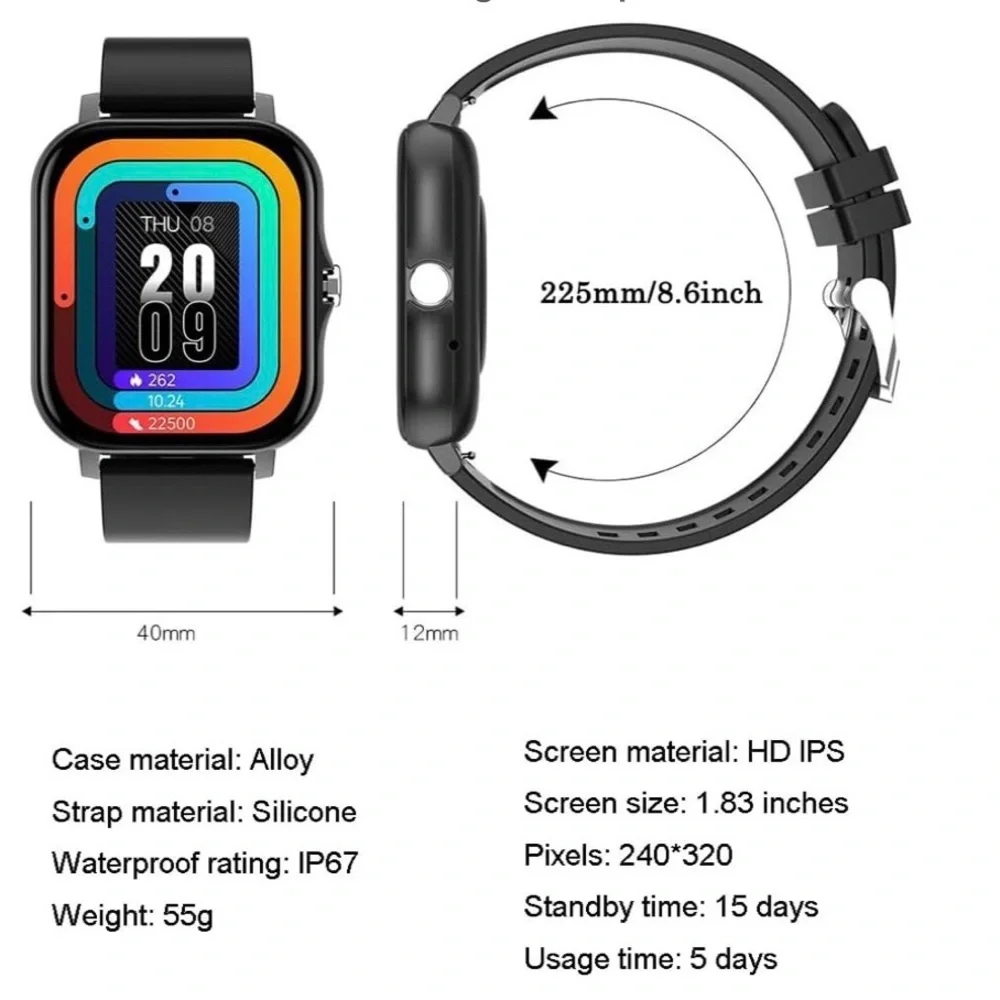 Smart Watch - Beige Strap, Gold Case
